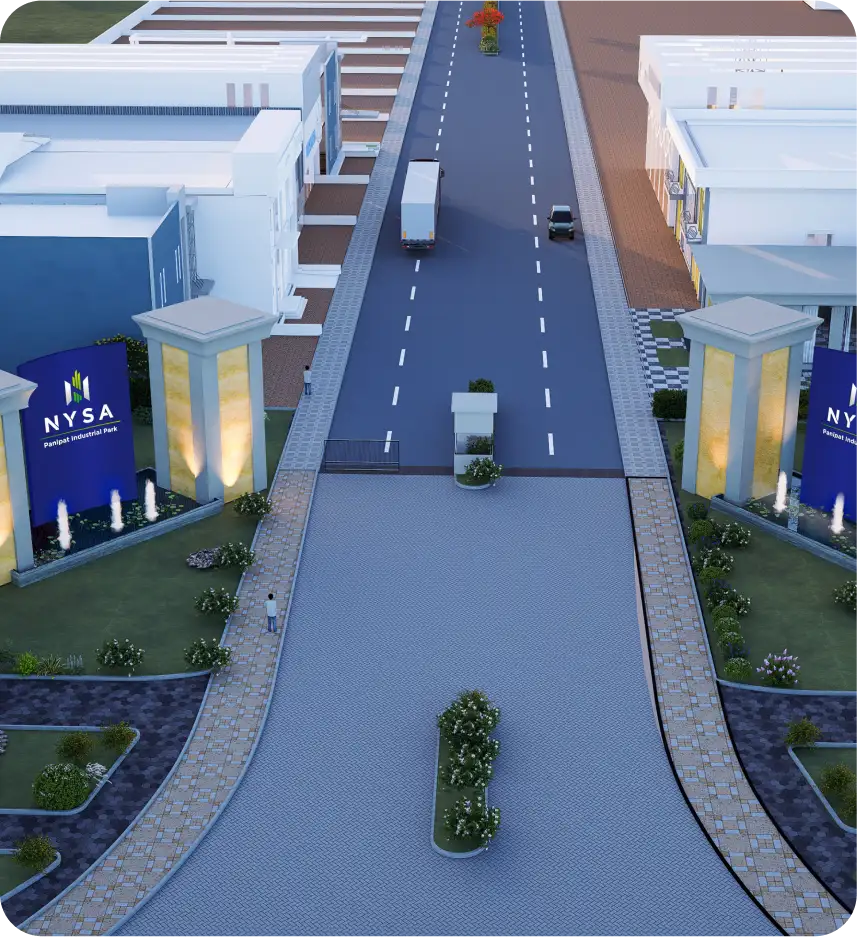 Model of Entrance of Nysa Park by Himalayan Builders in panipat haryana which offers best industrial and commercial plots