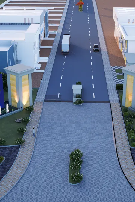 Model of Entrance of Nysa Park by Himalayan Builders in panipat haryana which offers best industrial and commercial plots